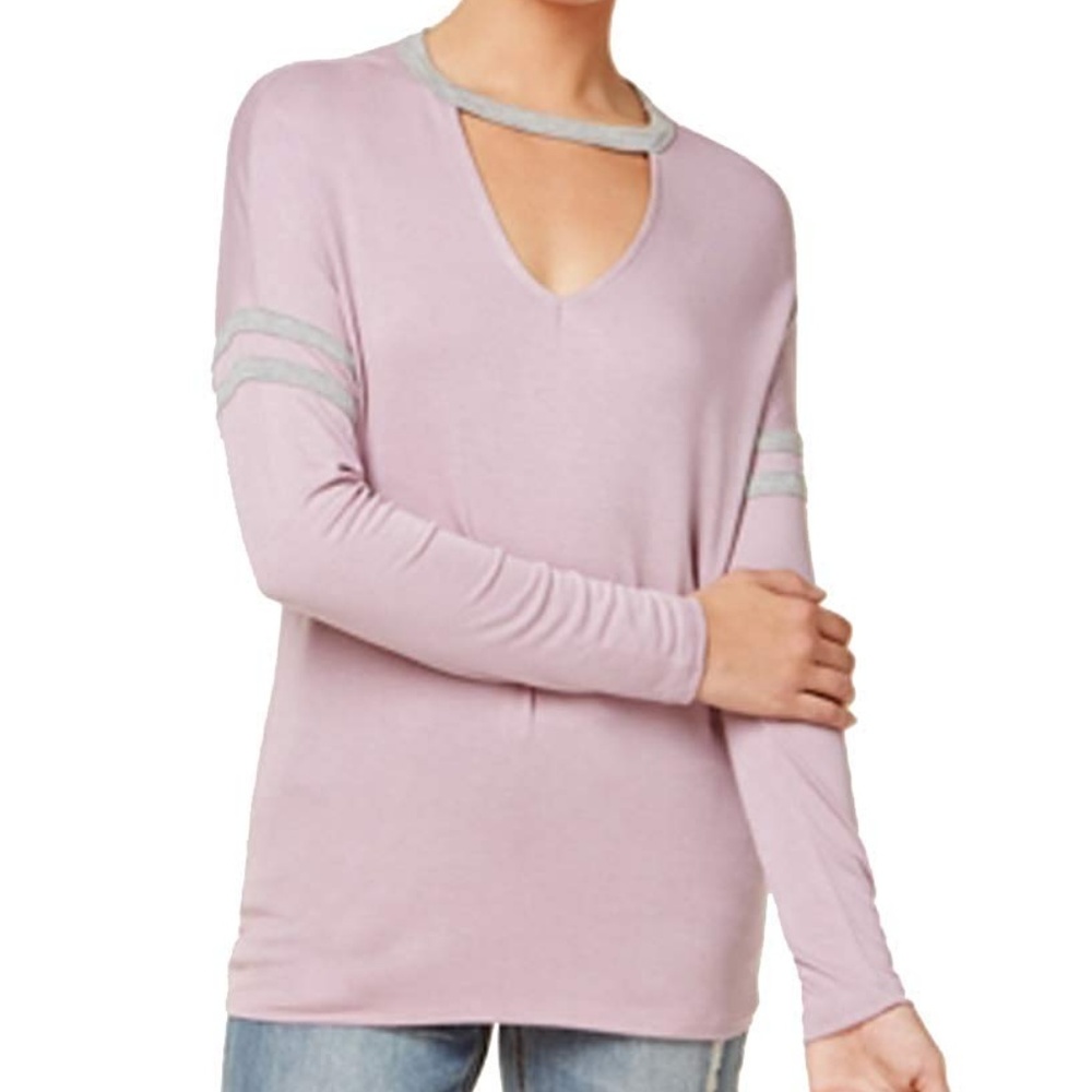 Ultra Flirt Juniors' Striped Choker Top